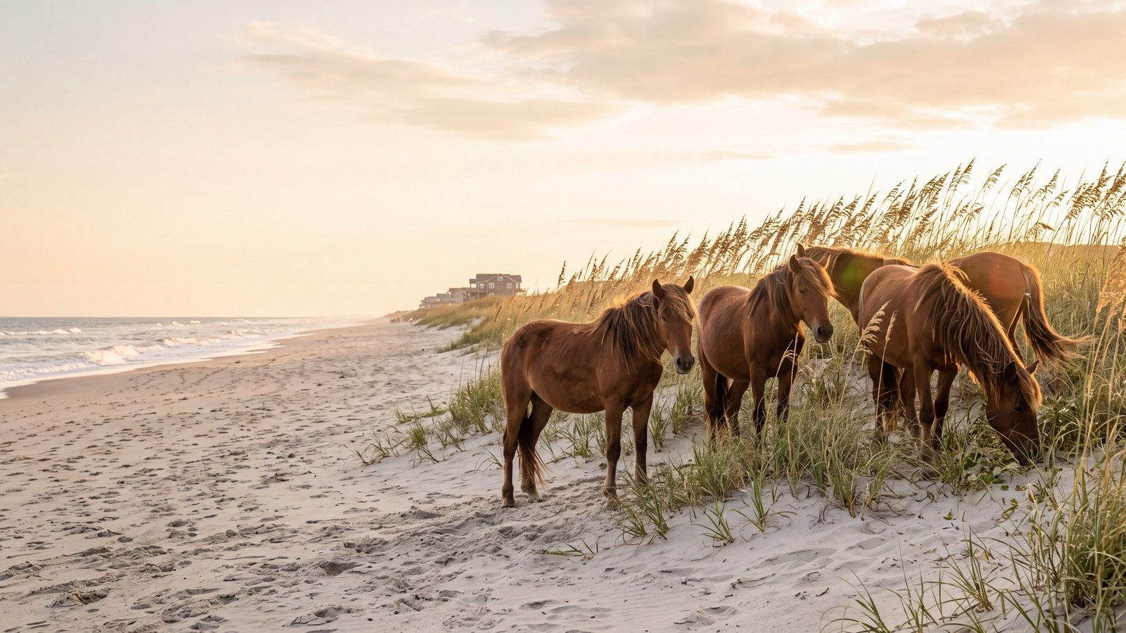 Where to See Wild Horses on the Outer Banks (Carova by 4x4)